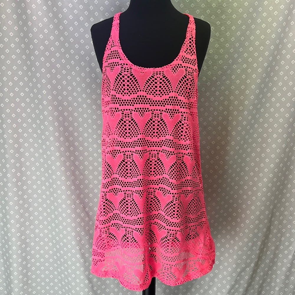 Pink Heart Swimsuit Cover Up